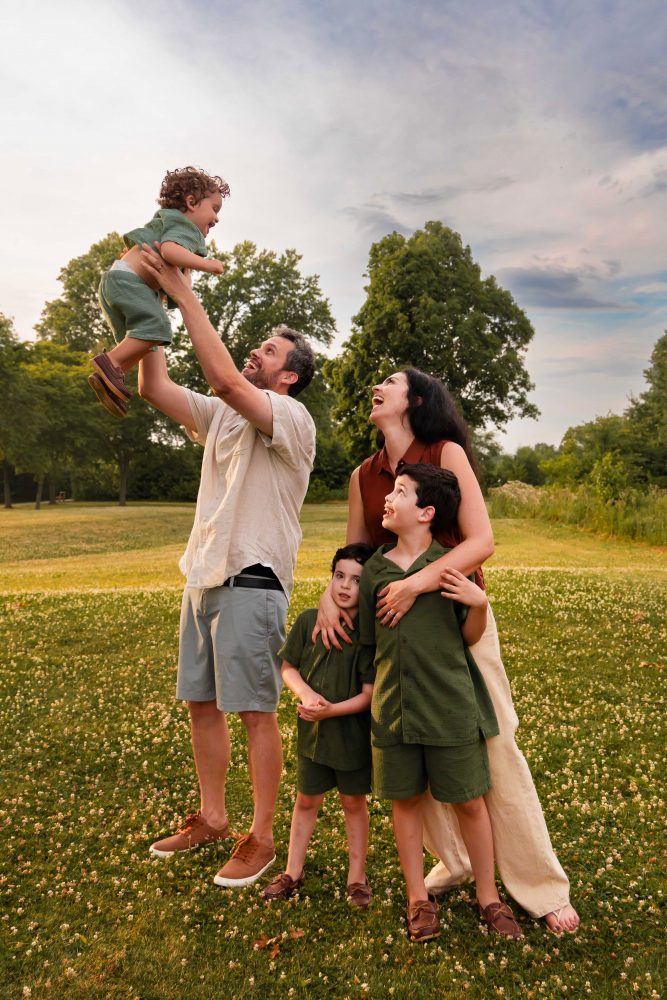 Cleveland family photographer documenting genuine connection between parents and children
