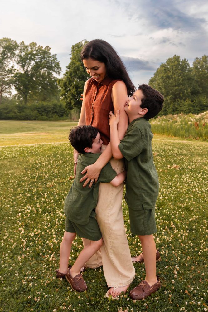 Cleveland family photographer capturing authentic childhood moments during golden hour