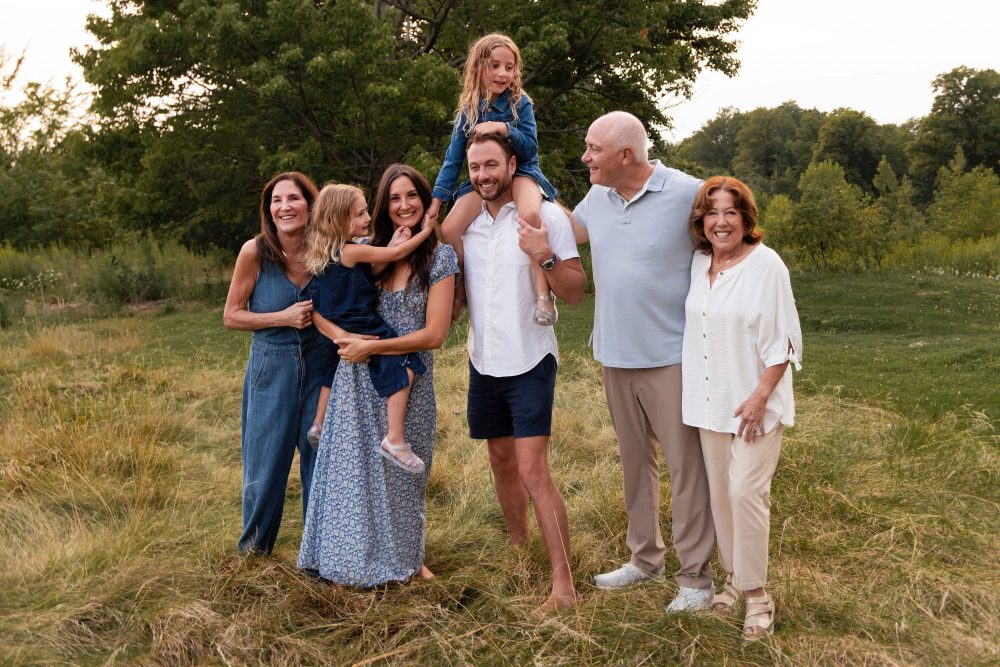 Cleveland extended family photography session featuring grandparents and grandchildren